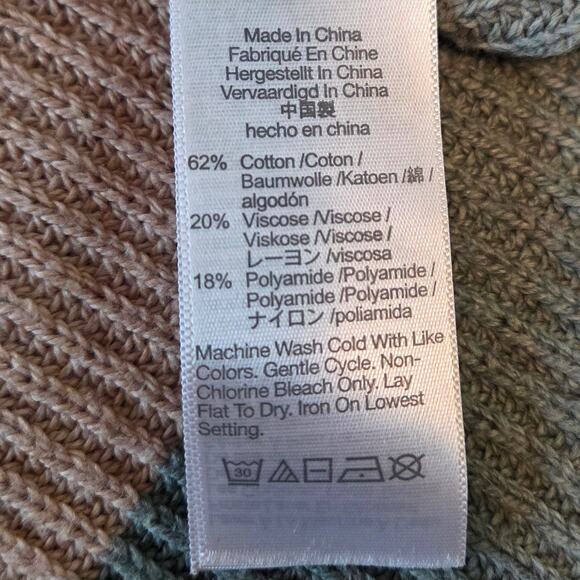 Madewell Sweater, Thompson Pocket Crewneck Pullover Striped Cotton Blend sz 1X - Picture 8 of 10